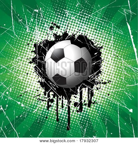 Grunge background di gioco del calcio