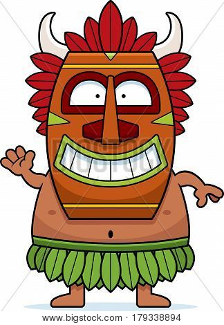 Waving Cartoon Witch Doctor