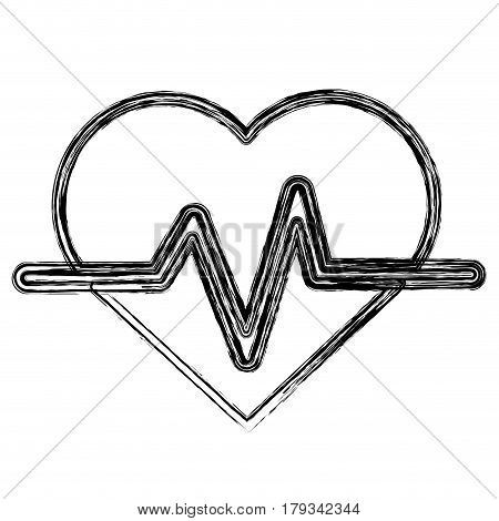 figure heartbeat cardio vital sign, vector illustration