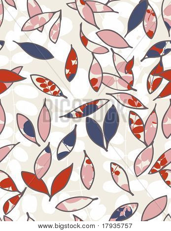 Vector seamless Pattern Blätter angezeigt.