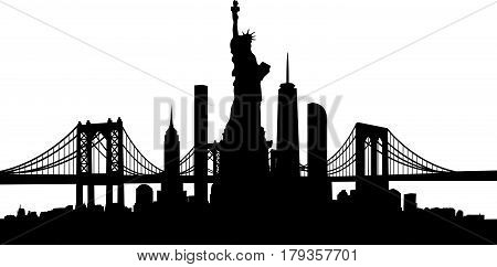 New York City Skyline Vector