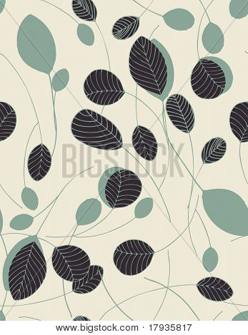 Vector seamless Pattern Blätter angezeigt.