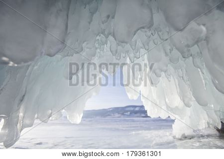 Ice Cave, Lake Baikal. Winter Landscape