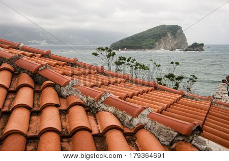 View of the island from the roof of the house