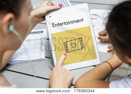 Relax Enjoyment Leisure Hobby Movie Icon
