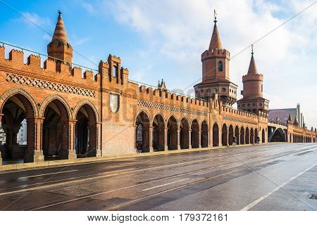 The Oberbaum Bridge Landmark Of Berlin City In Germany