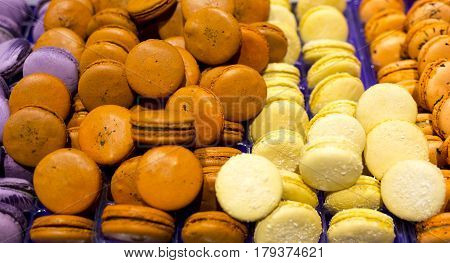 Circular Cake Macaron Or Macaroon