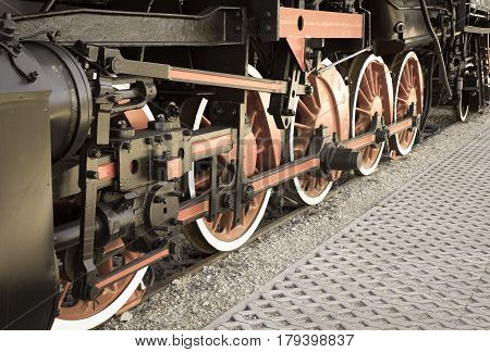 Details Of Polish Steam Locomotive.