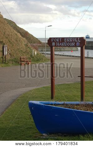 Entrance to Port Errol Harbour in Aberdeenshire