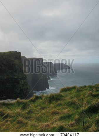 the rough sea at the irish coast