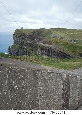 the rough sea at the irish coast