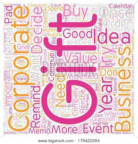 Corporate Gift Ideas The Minefield text background wordcloud concept