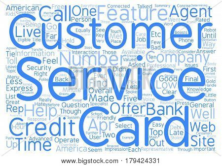 Credit Card Customer Service Roundup Word Cloud Concept Text Background