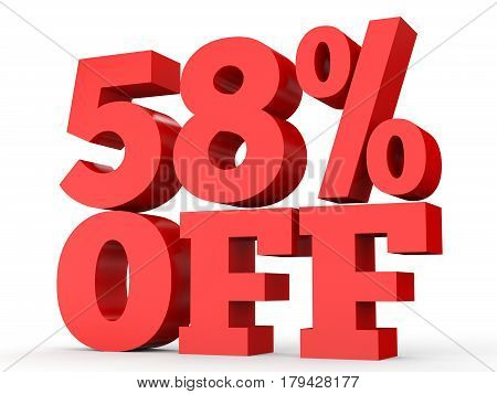 Fifty Eight Percent Off. Discount 58 %.