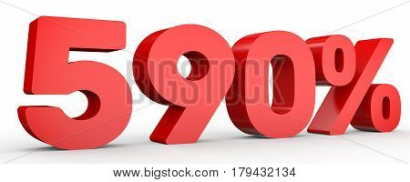 Five Hundred And Ninety Percent. 590 %. 3D Illustration.