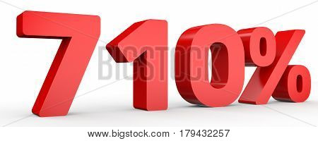Seven Hundred And Ten Percent. 710 %. 3D Illustration.