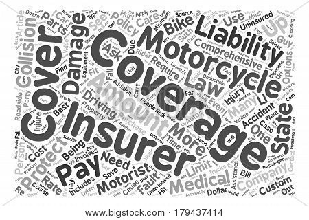 Motorcycle Insurance text background word cloud concept