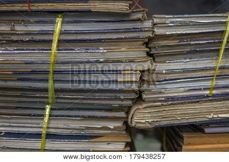 Paper Files In Folder Old Documents Or Old Letter