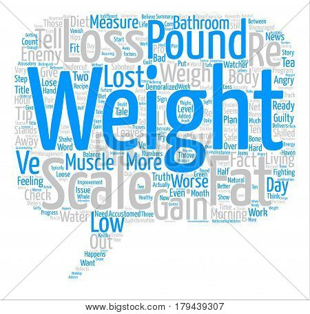 Throw Away Your Bathroom Scale Word Cloud Concept Text Background