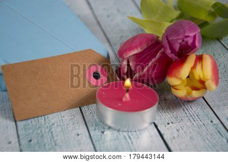 a colourful spring background with beauitiful tulips