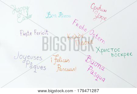 Happy Easter Note Written In Different Languages