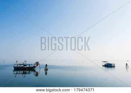 Fishing Boats From Po River Lagoon, Italy