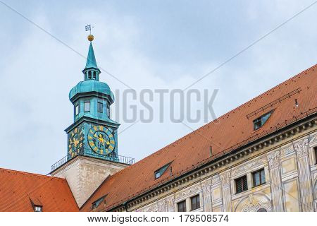 The scenery at the Residenz and Odeonsplatz in Munich