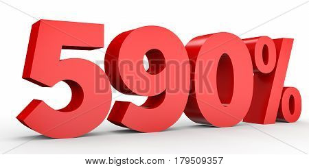 Five Hundred And Ninety Percent. 590 %. 3D Illustration.