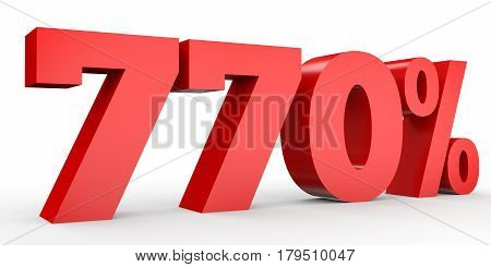 Seven Hundred And Seventy Percent. 770 %. 3D Illustration.