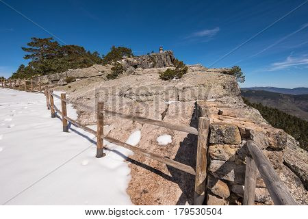 Winter Landscape Of A Viewpoint In Neila Lagoons Park In Burgos Demanda Mountain Range Castilla Y Le