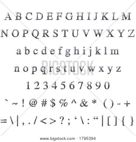 Metalen lettertype