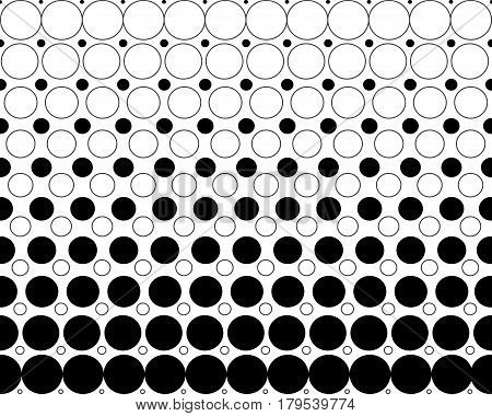 Seamless abstract black and white halftone background