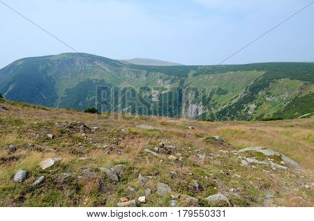 View ofe the Giant Mountains in Poland, Silesia