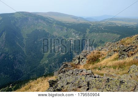 View ofe the Giant Mountains in Poland, Silesia