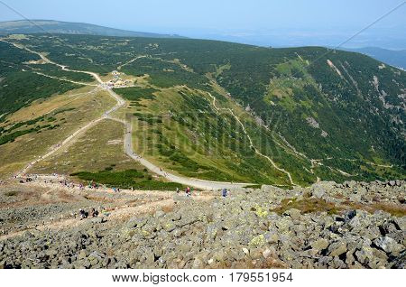 View ofe the Giant Mountains in Poland, Silesia