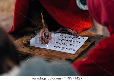 calligraphy master font letters outdoor master class