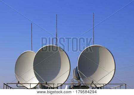 Antenna field for IPTV on the roof