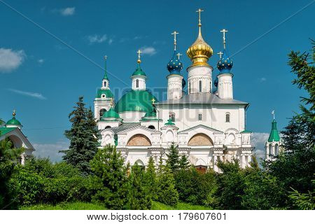 Zachatievsky Cathedral of the Spaso-Yakovlevsky Monastery in Rostov the Great, Golden Ring of Russia.