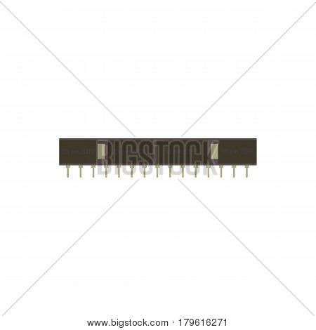 RAM 30 pin sipp on the white background. Vector illustration