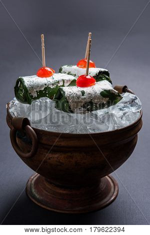 ready to eat Indian Sweet Masala Meetha Paan or Kolkata Meetha pan after lunch or dinner party