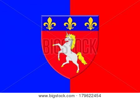 Flag of Saint-Lo is a commune in north-western France the capital of the Manche department in the region of Normandy