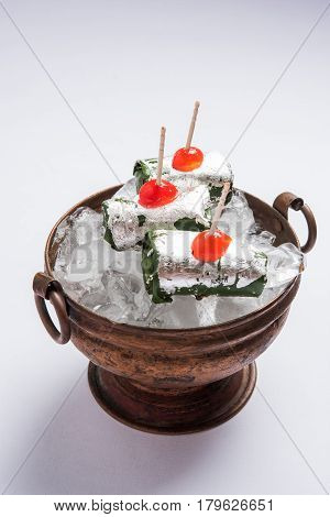 ready to eat Indian Sweet Masala Meetha Paan or Kolkata Meetha pan after lunch or dinner party