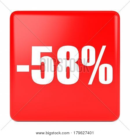 Fifty Eight Percent Off. Discount 58 %.