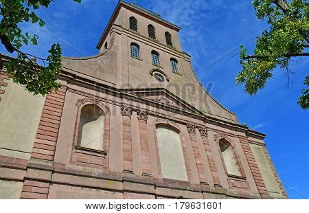 Neuf Brisach France - july 23 2016 : the Saint Louis Church