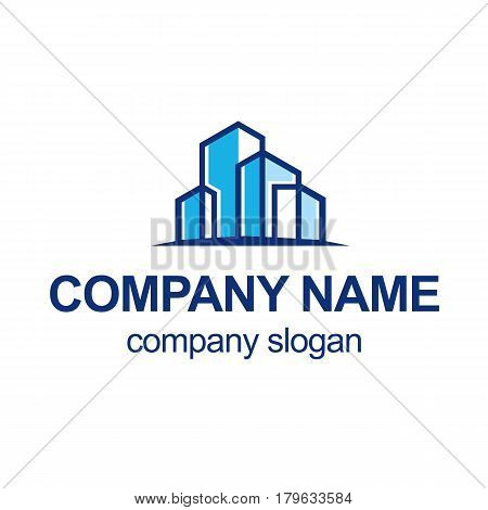 Architect construction logo idea. Abstract building logo template