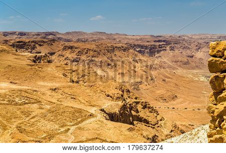 The Judaean Desert as seen from Masada fortress - Israel