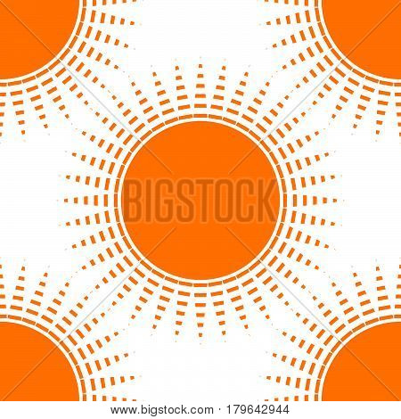 Simple Illustration With Geometric Sun For Summer, Holiday, Weather, Meteorology Concepts
