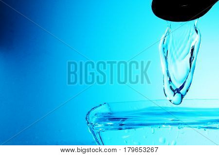 Art of water / Water is a polar inorganic compound that is at room temperature a tasteless and odorless liquid, nearly colorless with a hint of blue.