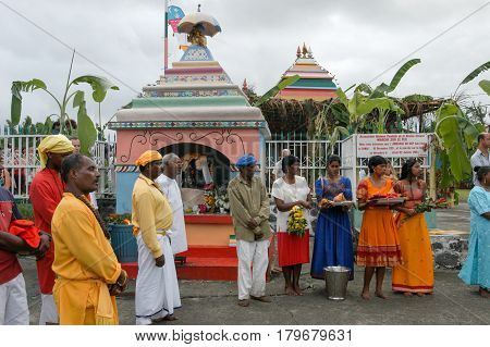 Hindu Celebration Of Pandiale At Saint Andre On La Reunion