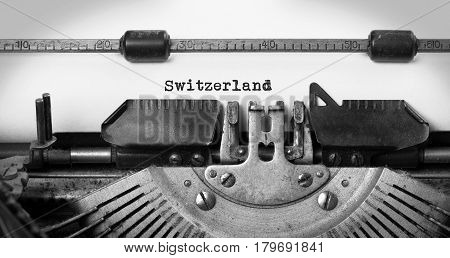 Old Typewriter - Switzerland